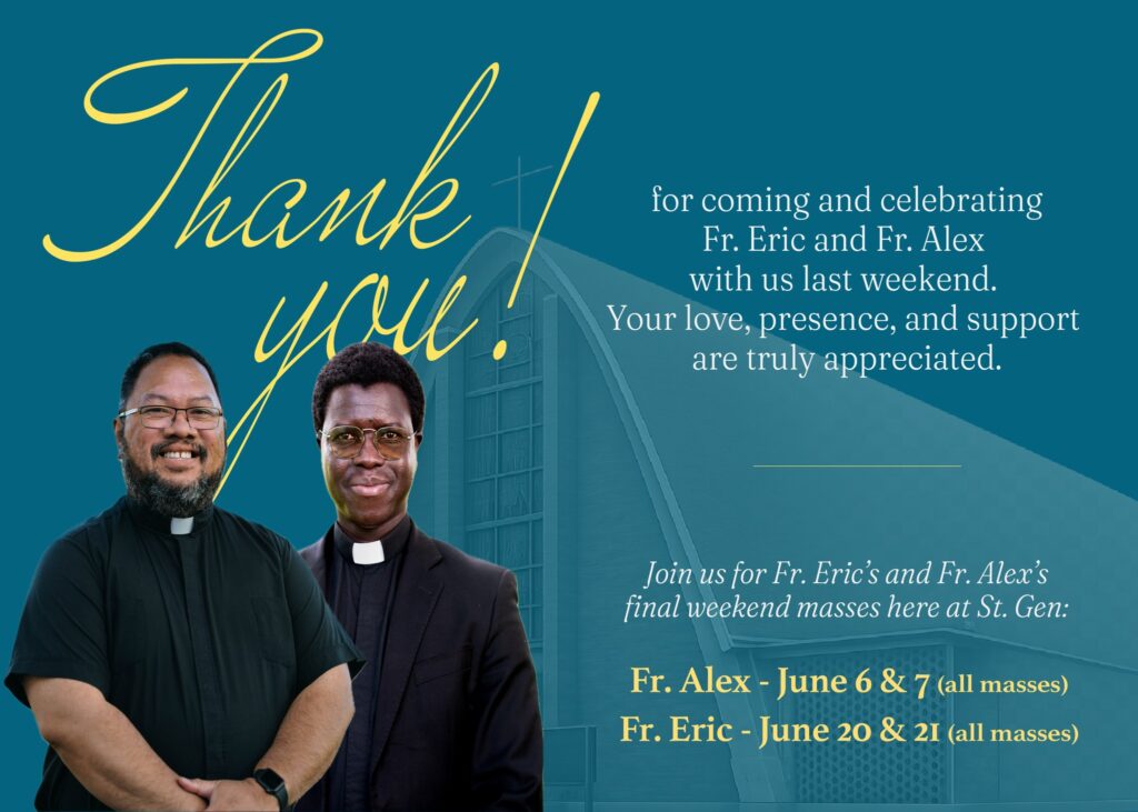 Fr. Eric & Fr. Alex’s last parish Masses